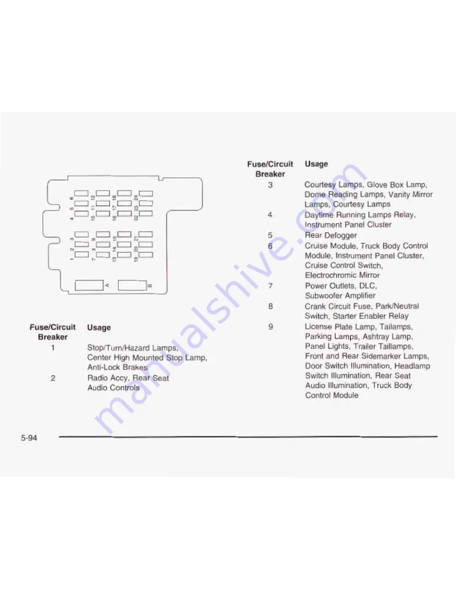 Chevrolet 2003 Astro Owner'S Manual Download Page 311