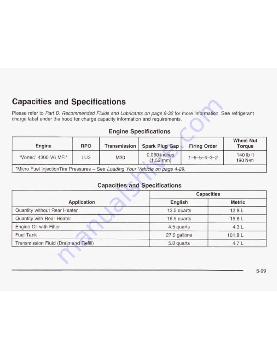 Chevrolet 2003 Astro Owner'S Manual Download Page 316