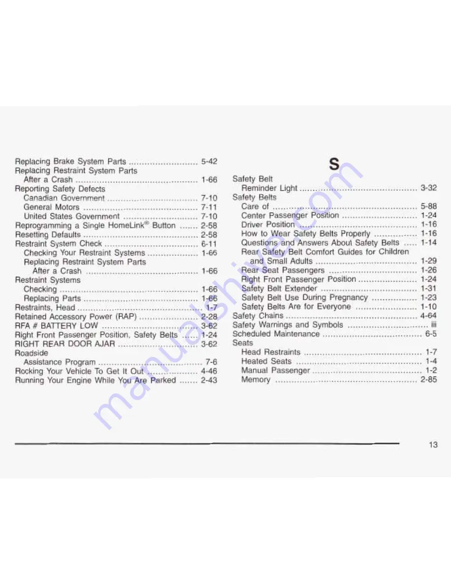 Chevrolet 2003 Avalanche Owner'S Manual Download Page 486