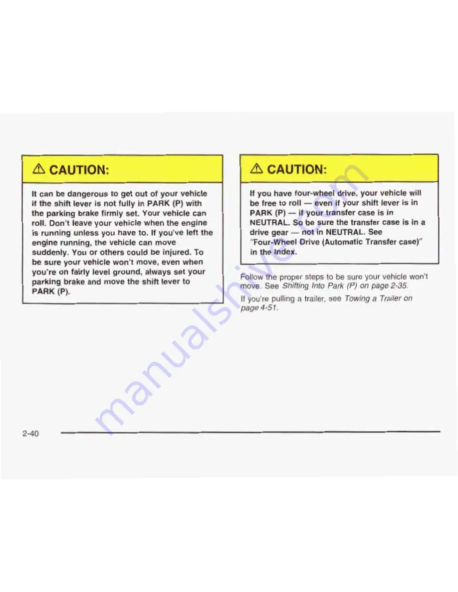 Chevrolet 2003 Blazer Owner'S Manual Download Page 107