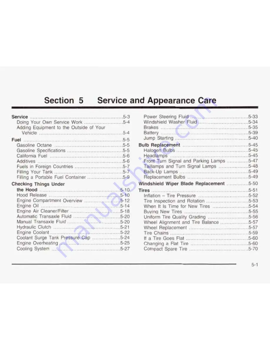 Chevrolet 2003 Cavalier Owner'S Manual Download Page 218