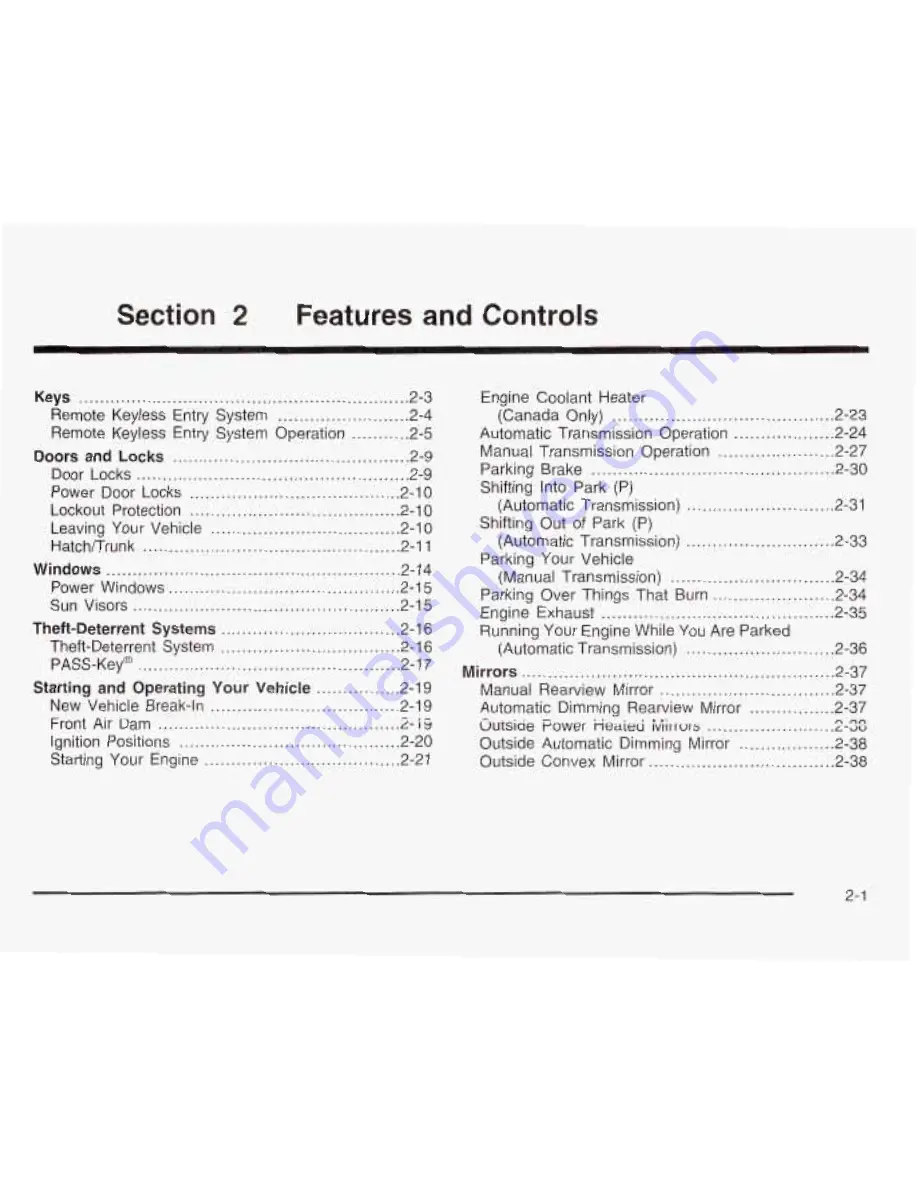 Chevrolet 2003 Corvette Owner'S Manual Download Page 58