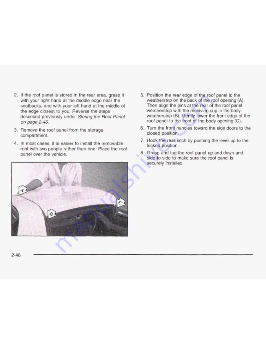 Chevrolet 2003 Corvette Owner'S Manual Download Page 105