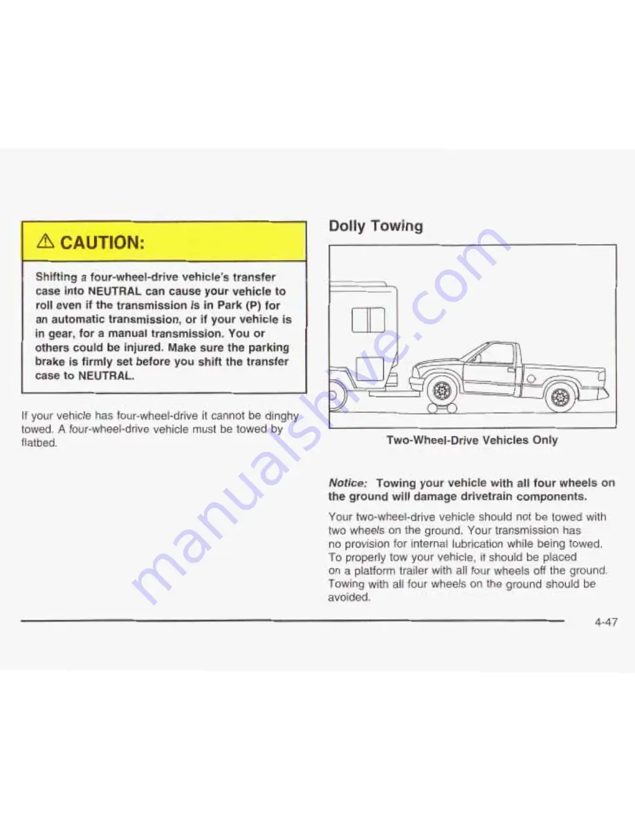 Chevrolet 2003 S10 Pickup Owner'S Manual Download Page 248