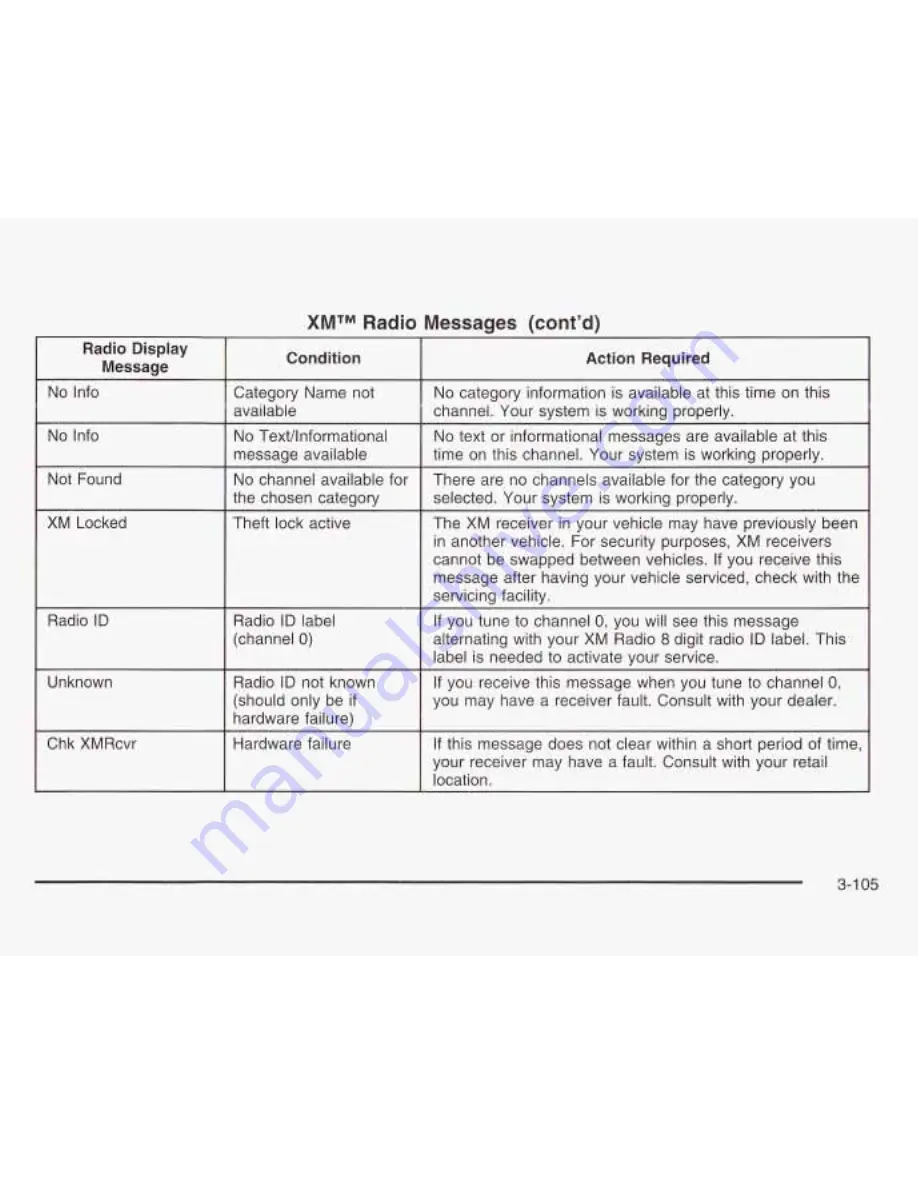 Chevrolet 2003 Silverado 1500 Pickup Owner'S Manual Download Page 260