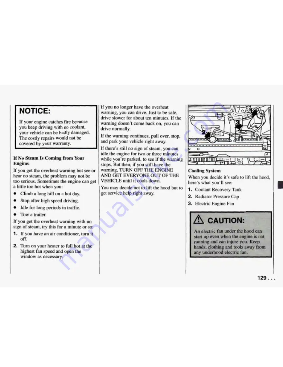 Chevrolet PRIZM 1994 Owner'S Manual Download Page 131