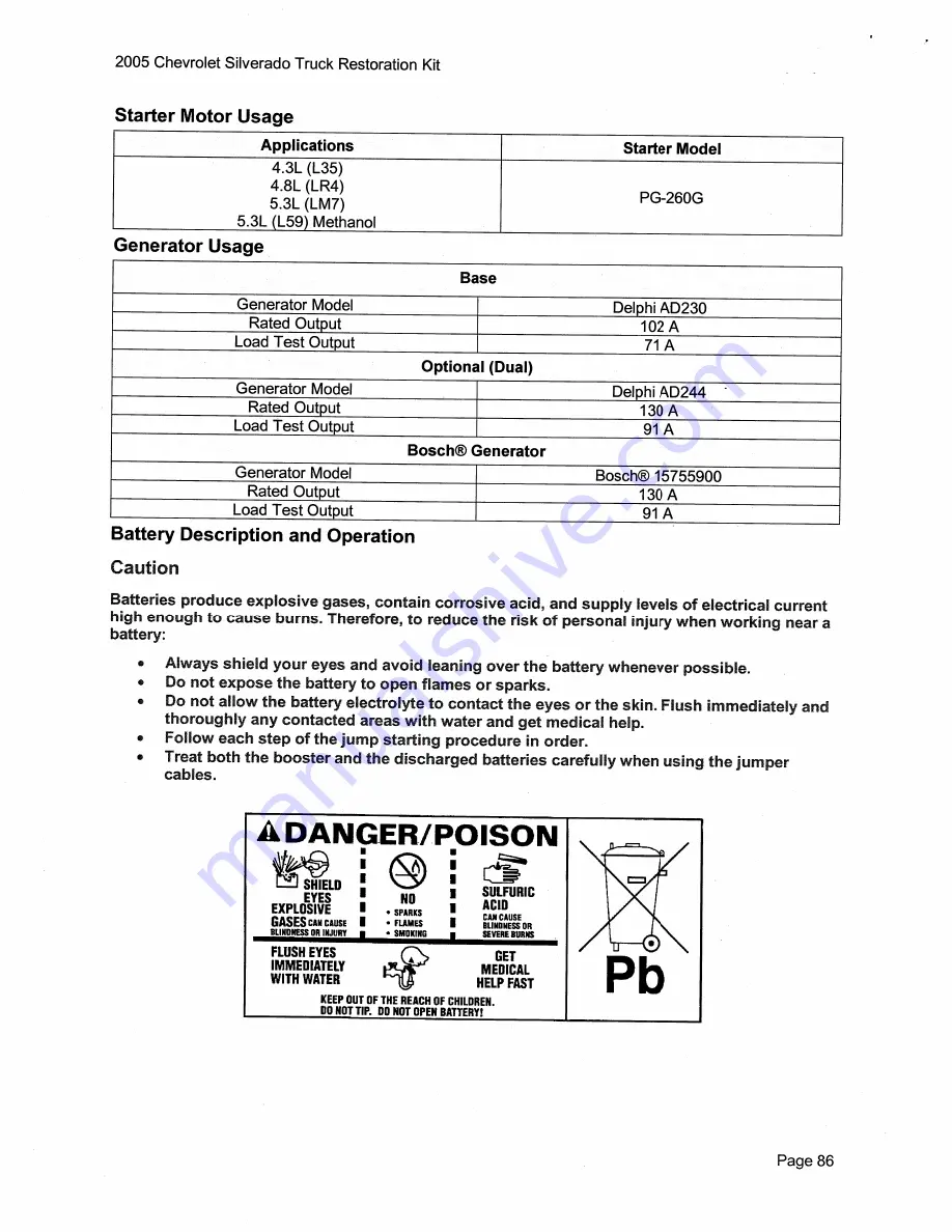 Chevrolet Silverado 2005 Description & Operation Download Page 96