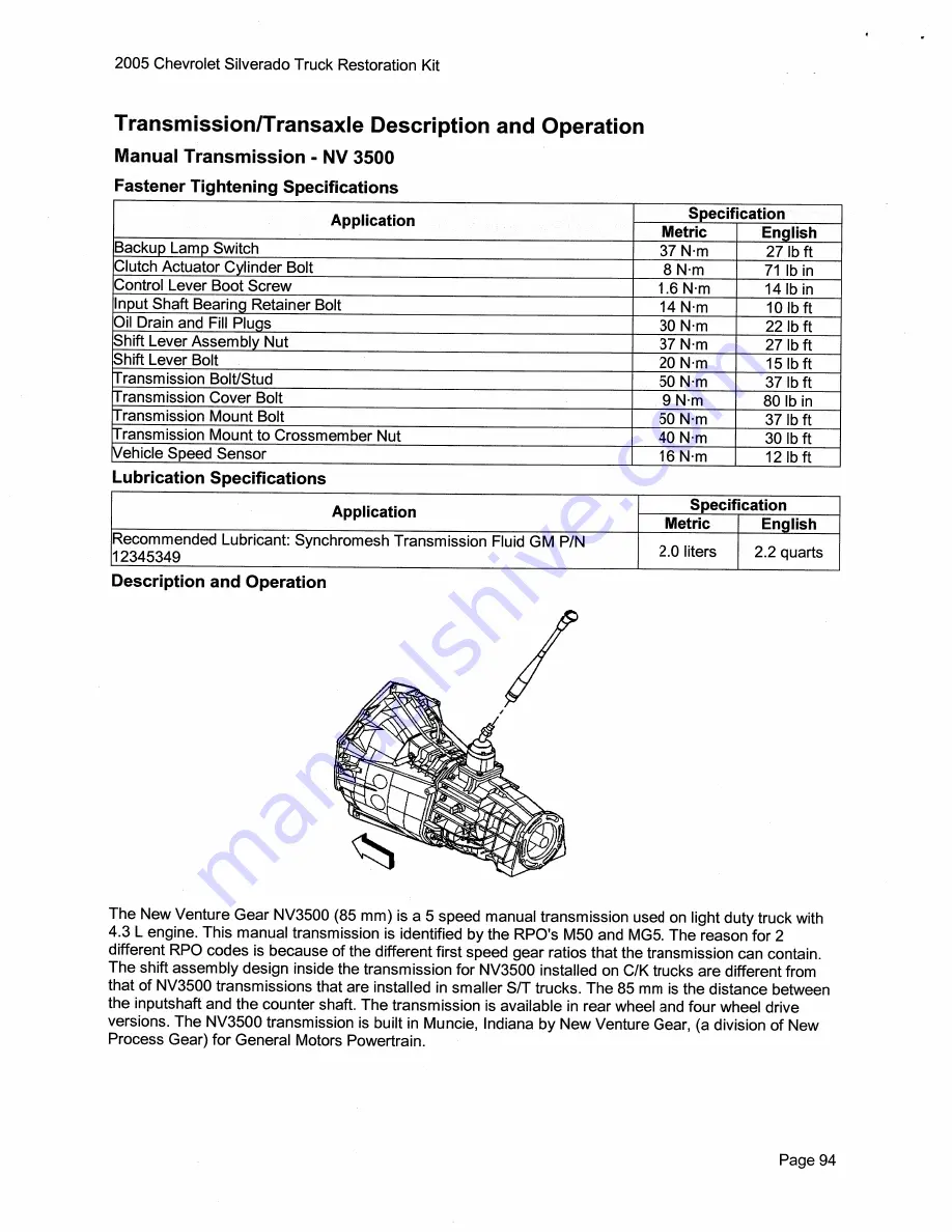 Chevrolet Silverado 2005 Скачать руководство пользователя страница 104