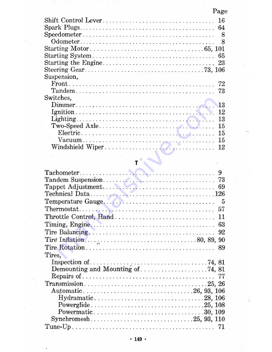 Chevrolet truck 1960 Operator'S Manual Download Page 149