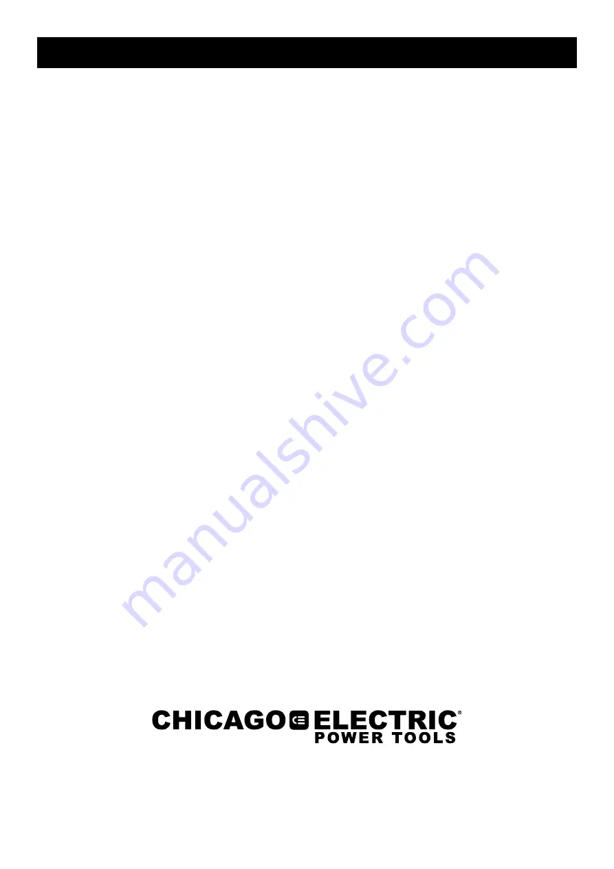 Chicago Electric 61973 Owner'S Manual Download Page 20