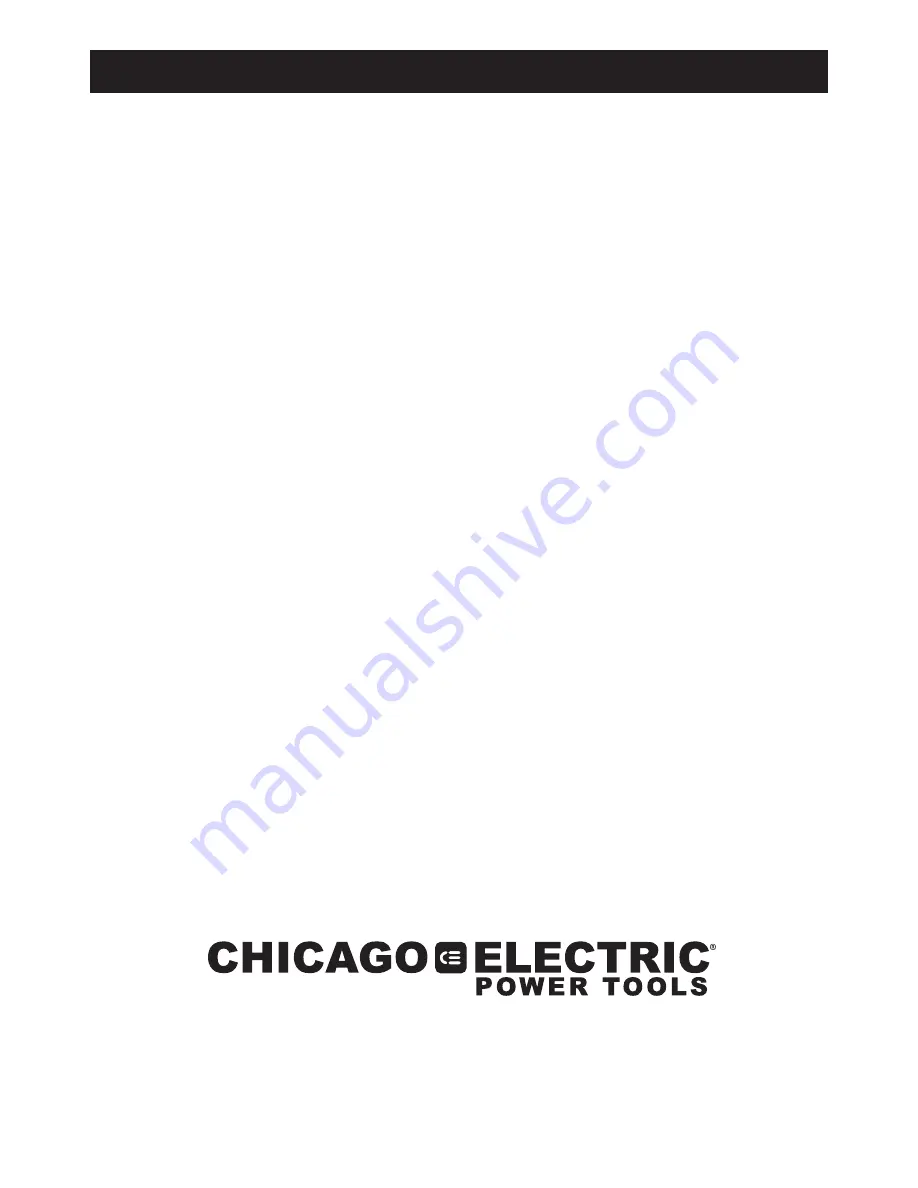 Chicago Electric 69085 Owner'S Manual Download Page 20