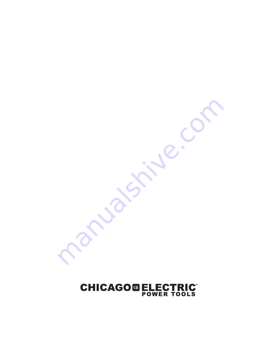 Chicago Electric 91222 User Manual Download Page 16