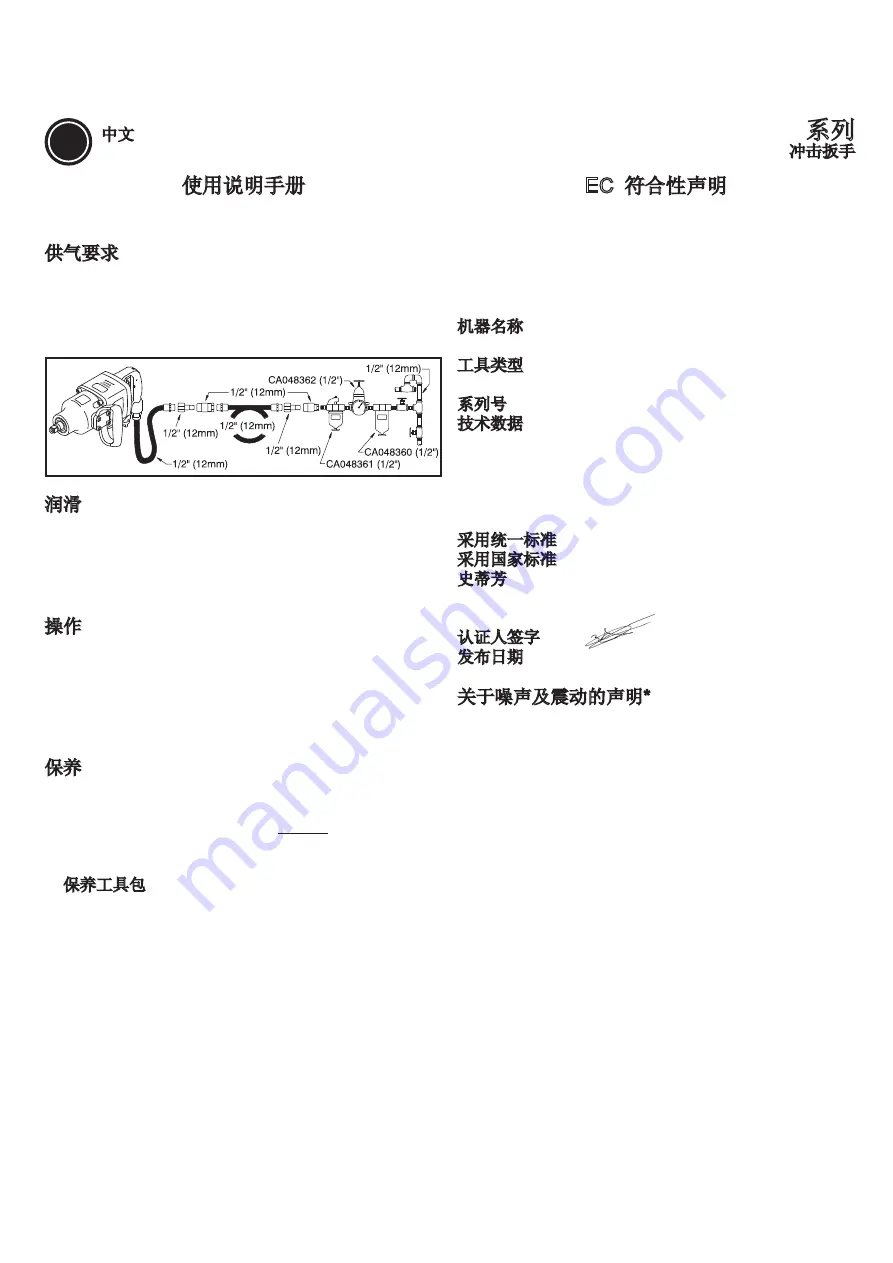 Chicago Pneumatic CP6920 Series Operator'S Manual Download Page 28