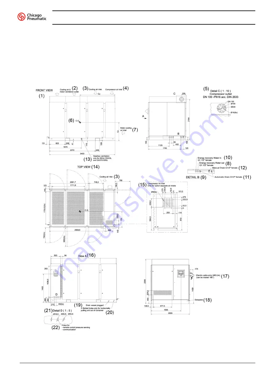 Chicago Pneumatic CPF 300 A-8.6-60 Instruction Download Page 50