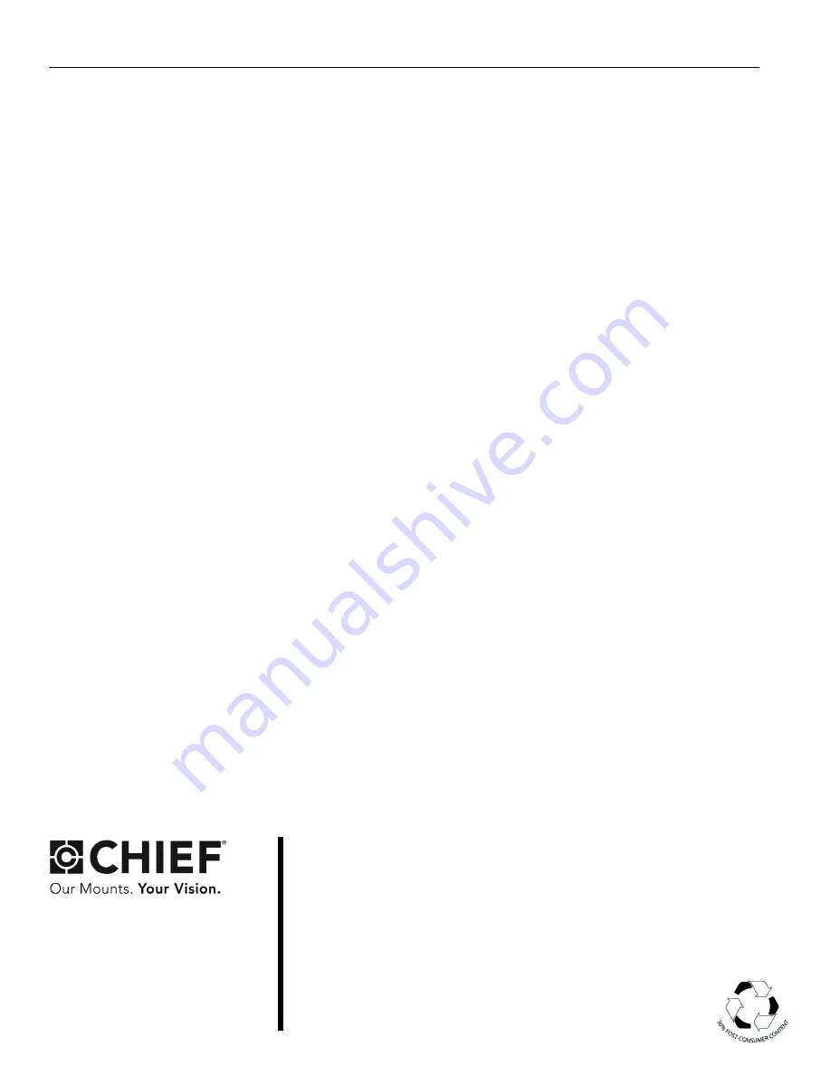 CHIEF MSM Series Installation Instructions Manual Download Page 20