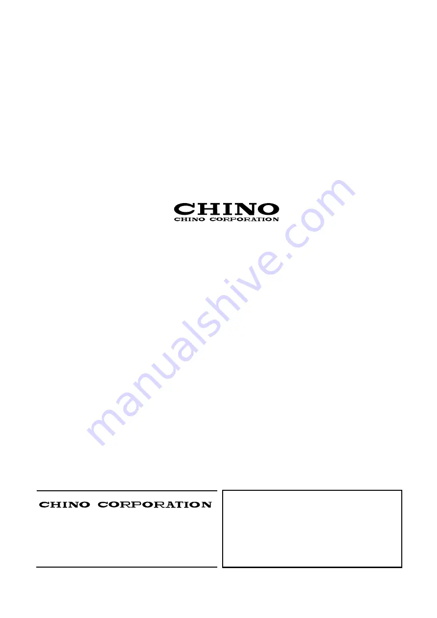 Chino IR-E Instruction Manual Download Page 18