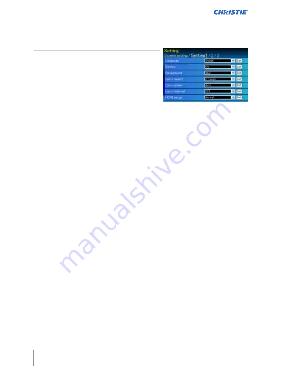 Christie LX1750 Network Manual Download Page 281