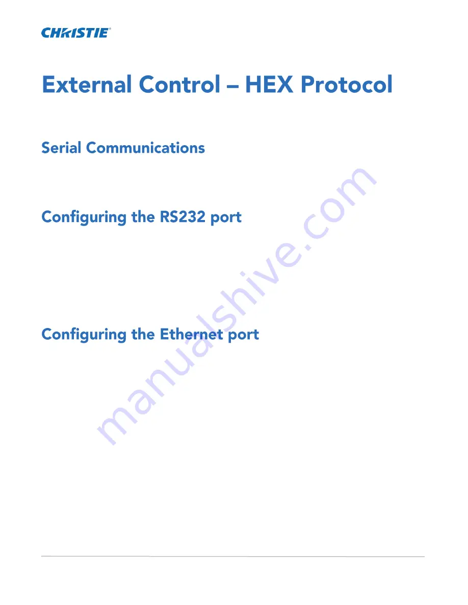 Christie SUHD983-P Technical Reference Download Page 44