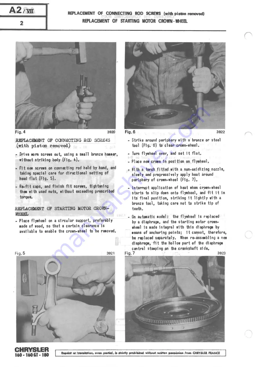 Chrysler 160 Workshop Manual Download Page 62