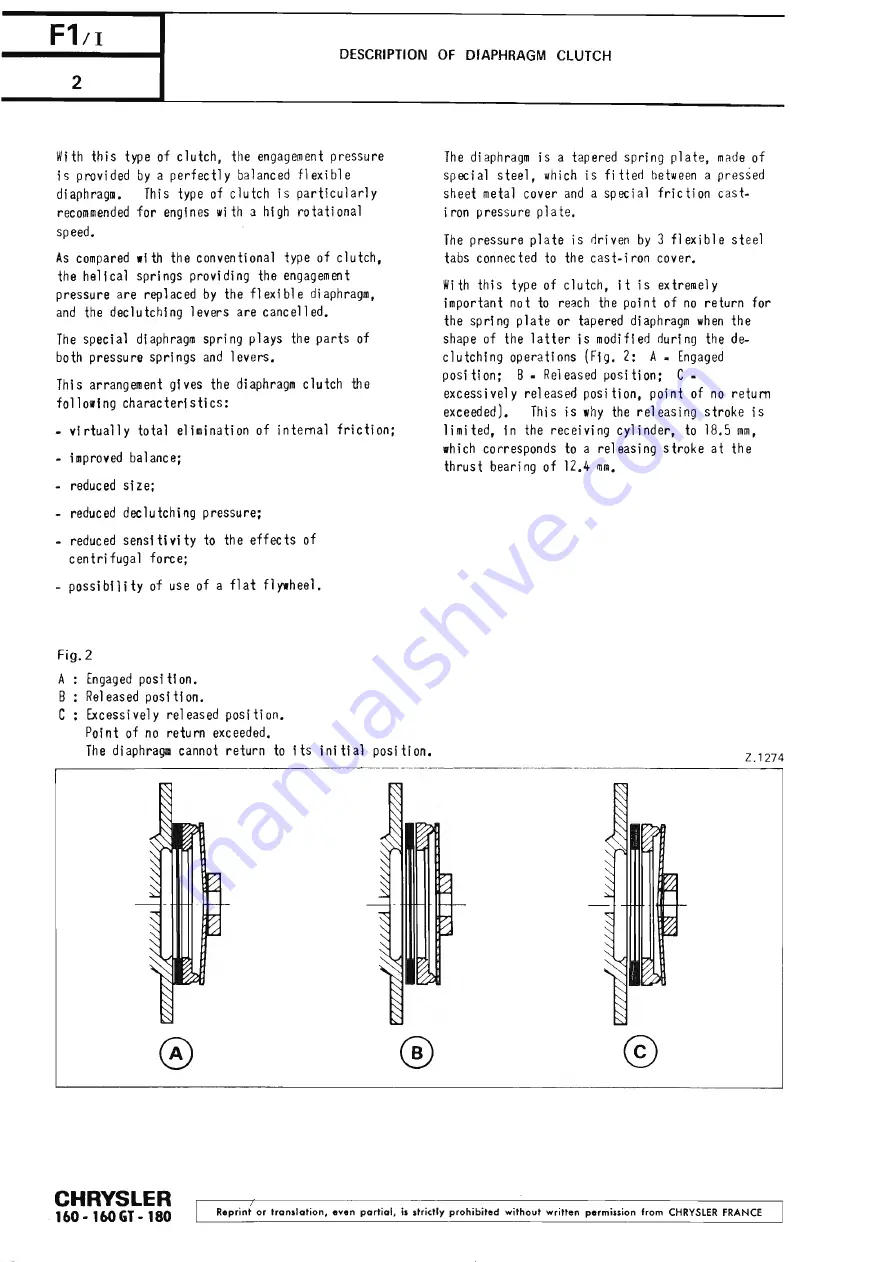 Chrysler 160 Workshop Manual Download Page 146