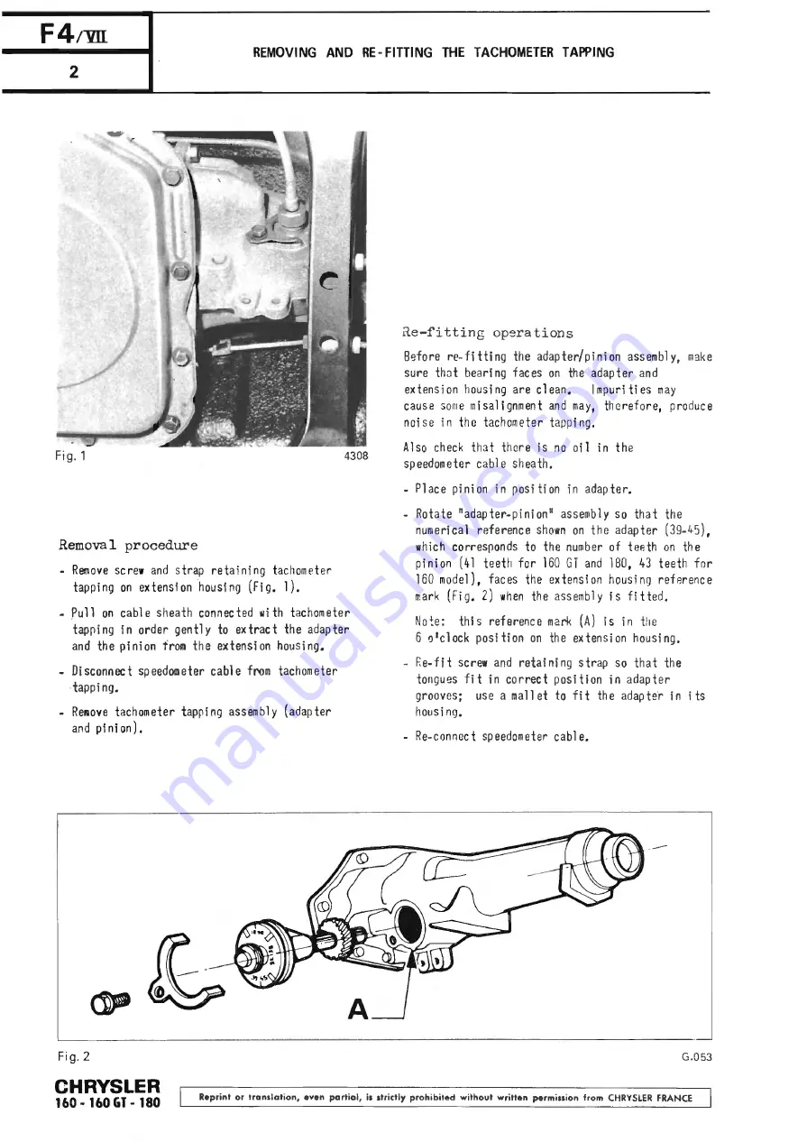 Chrysler 160 Workshop Manual Download Page 192