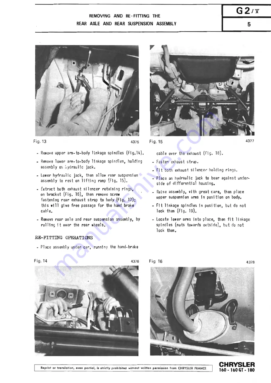 Chrysler 160 Workshop Manual Download Page 263