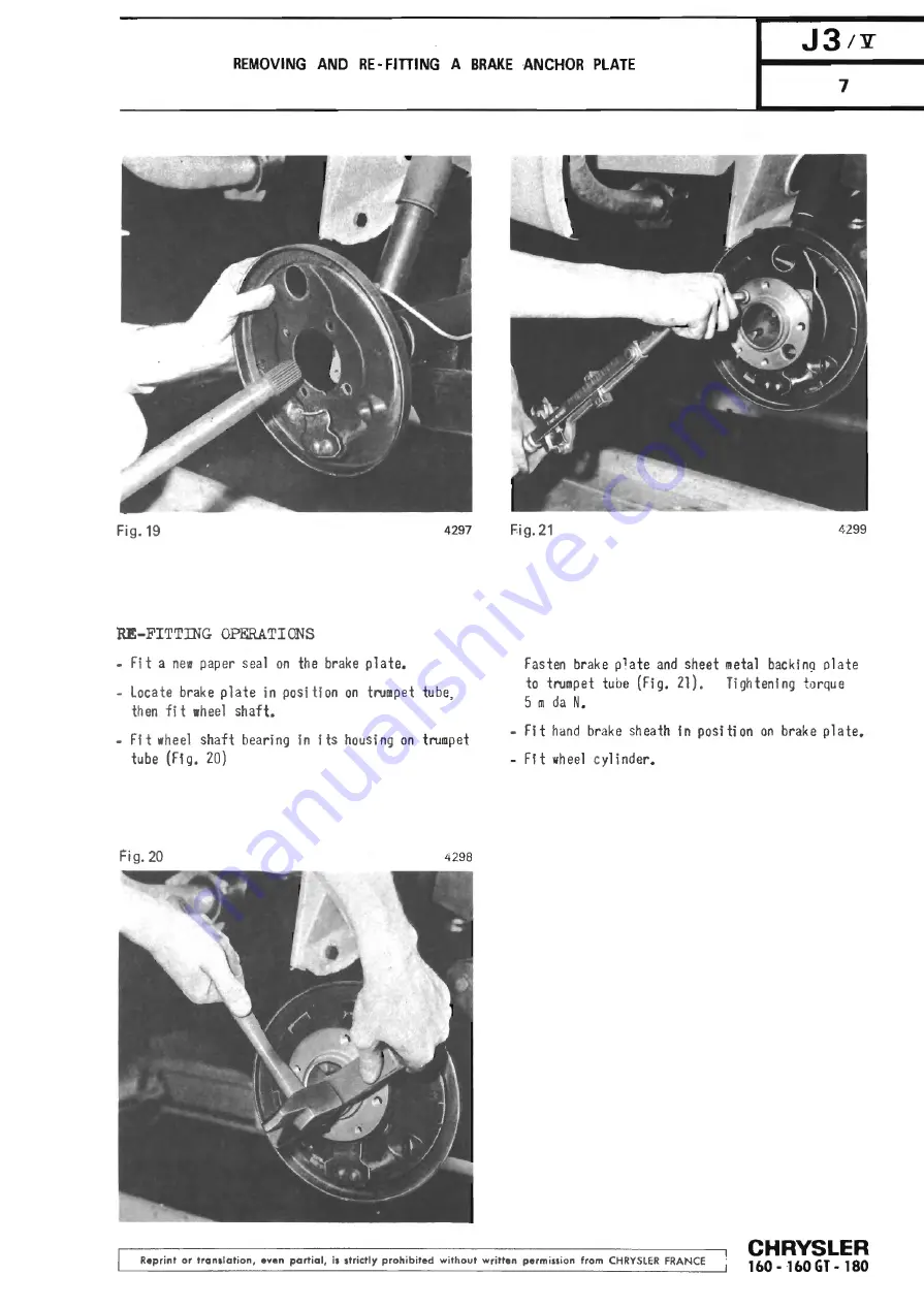 Chrysler 160 Workshop Manual Download Page 305