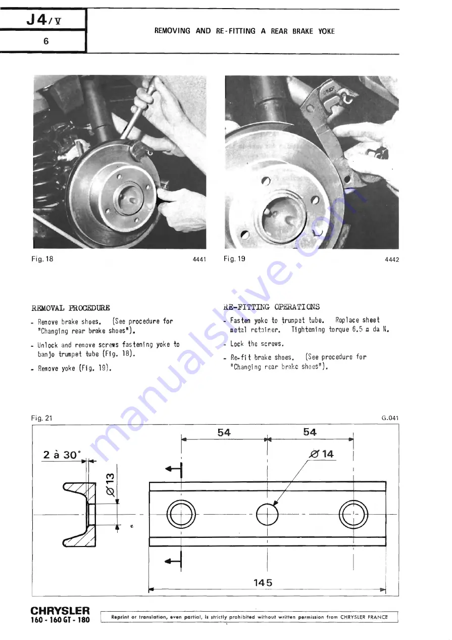 Chrysler 160 Workshop Manual Download Page 322