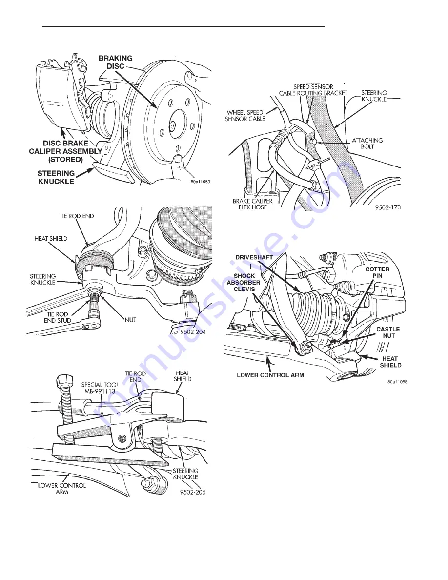 Chrysler 1997 Stratus Convertible LHD Service Manual Download Page 49