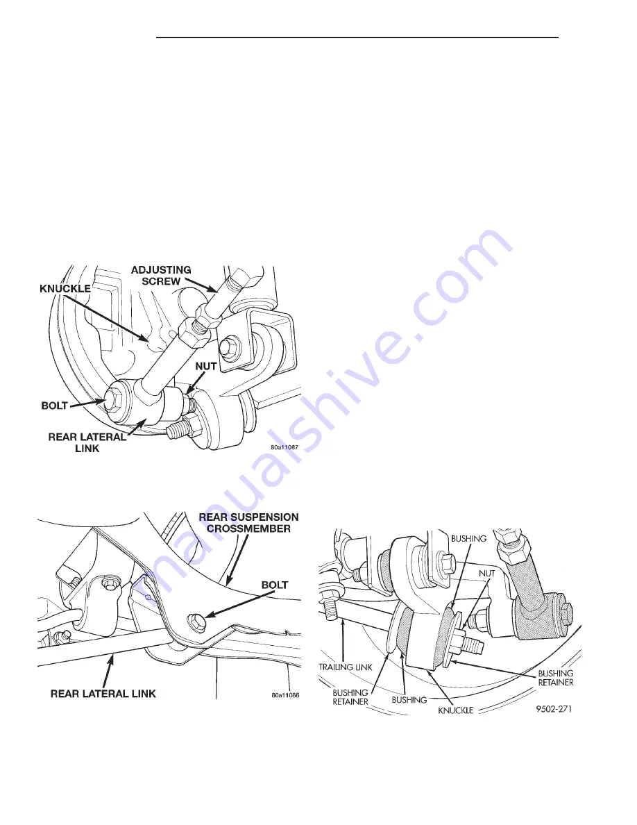 Chrysler 1997 Stratus Convertible LHD Service Manual Download Page 82