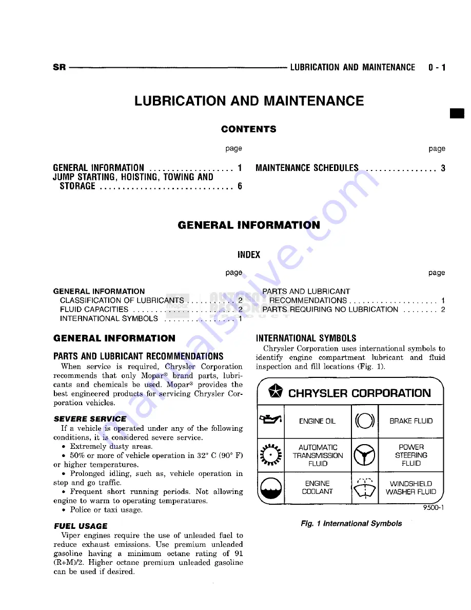 Chrysler 1998 Viper GTS Owner'S Manual Download Page 13