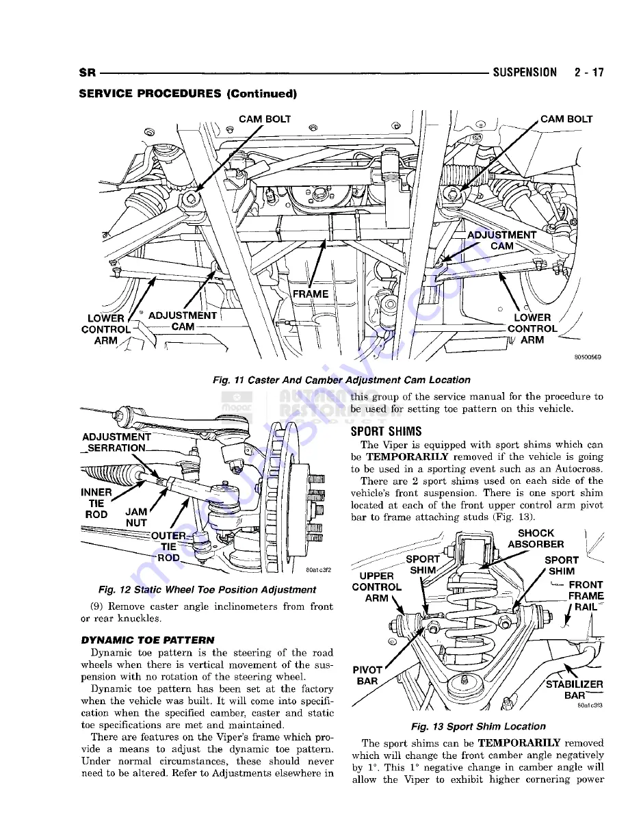 Chrysler 1998 Viper GTS Owner'S Manual Download Page 39