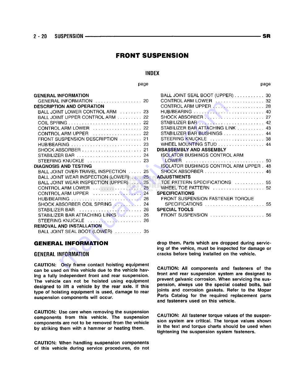 Chrysler 1998 Viper GTS Owner'S Manual Download Page 42