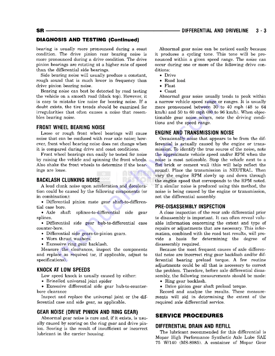 Chrysler 1998 Viper GTS Owner'S Manual Download Page 123