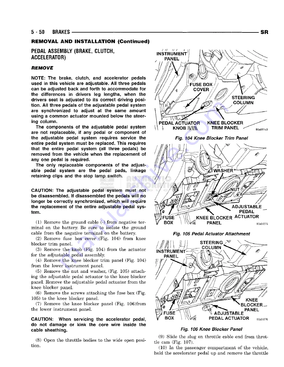 Chrysler 1998 Viper GTS Owner'S Manual Download Page 206