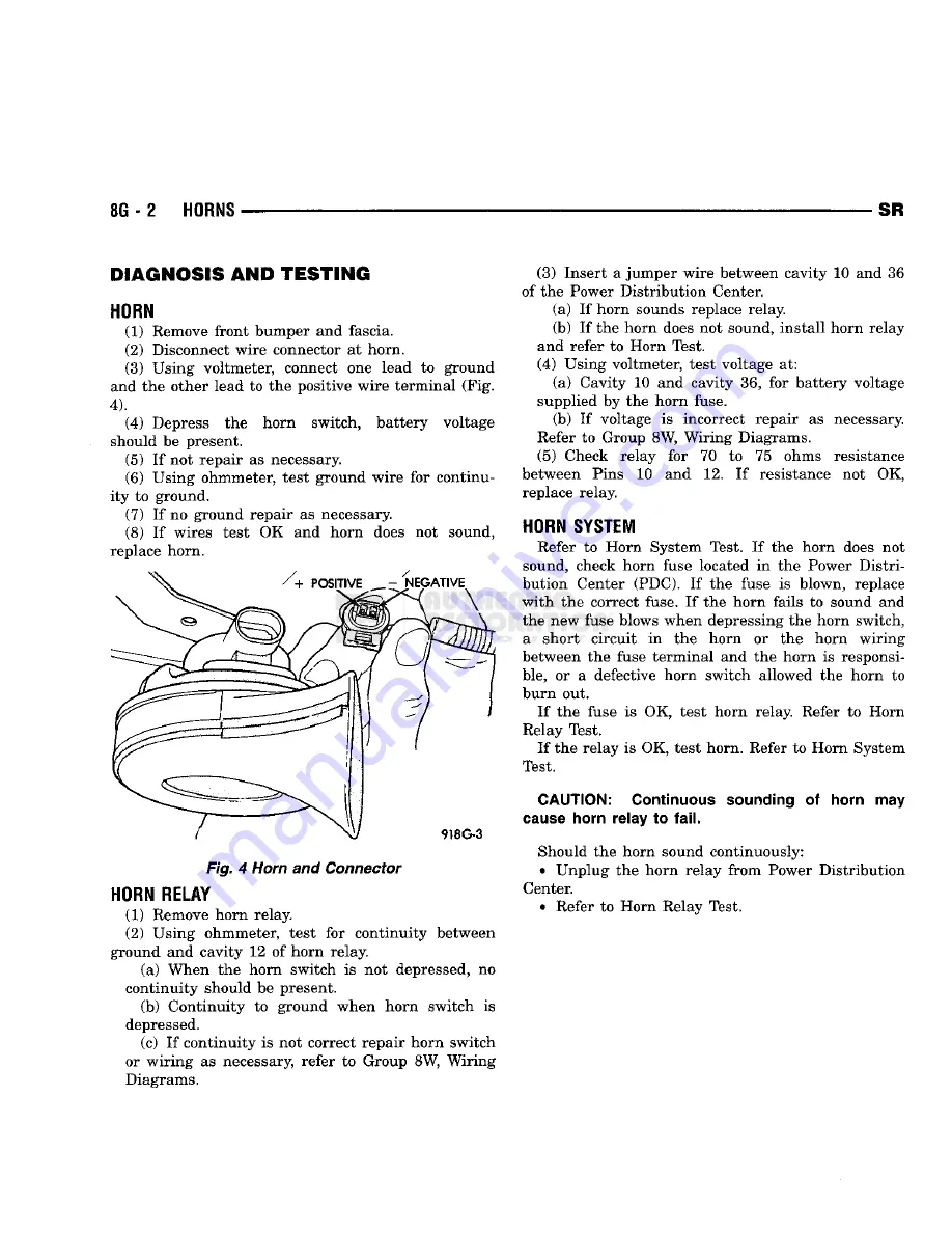 Chrysler 1998 Viper GTS Owner'S Manual Download Page 326