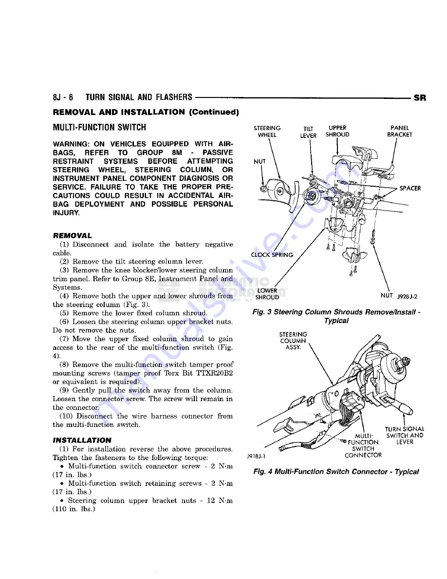 Chrysler 1998 Viper GTS Owner'S Manual Download Page 334