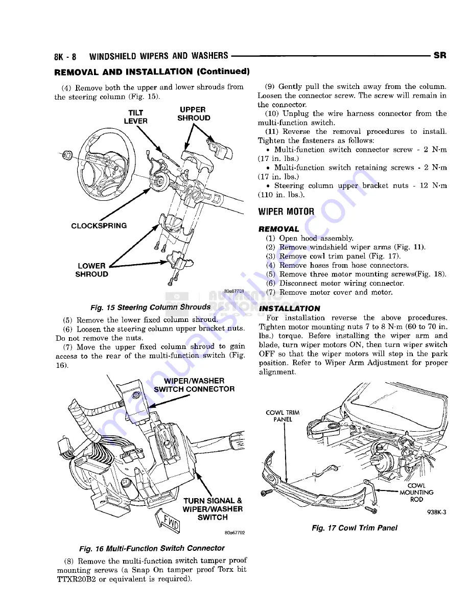 Chrysler 1998 Viper GTS Owner'S Manual Download Page 342