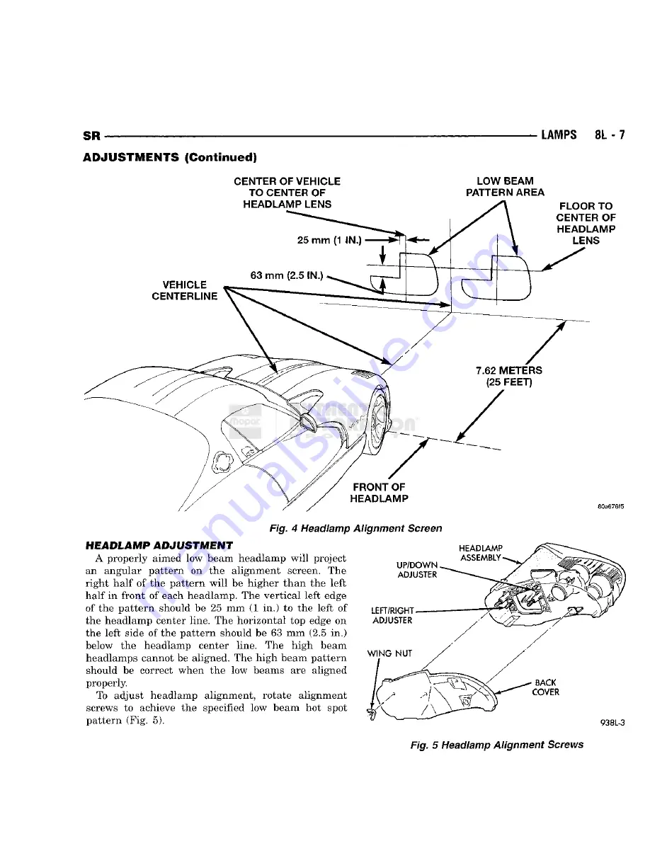 Chrysler 1998 Viper GTS Owner'S Manual Download Page 351