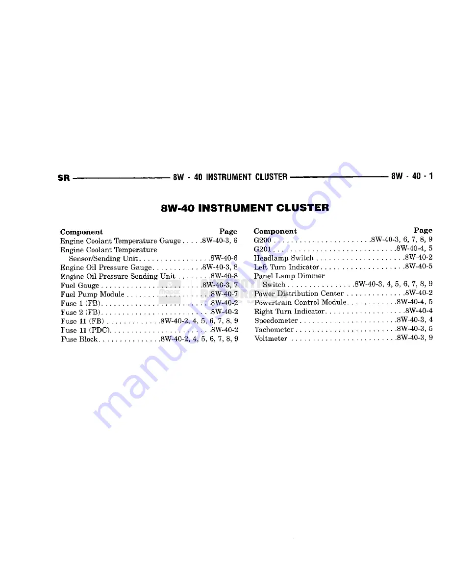 Chrysler 1998 Viper GTS Owner'S Manual Download Page 479