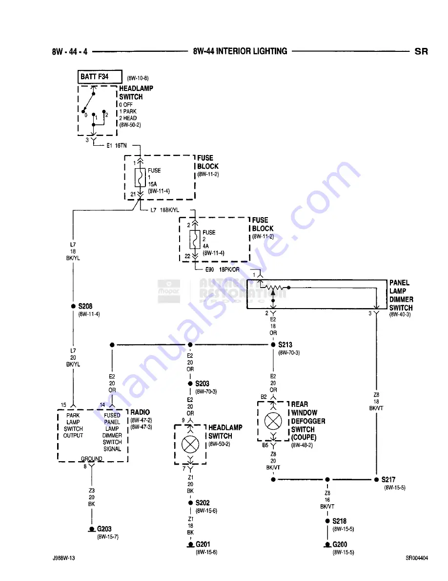 Chrysler 1998 Viper GTS Owner'S Manual Download Page 502