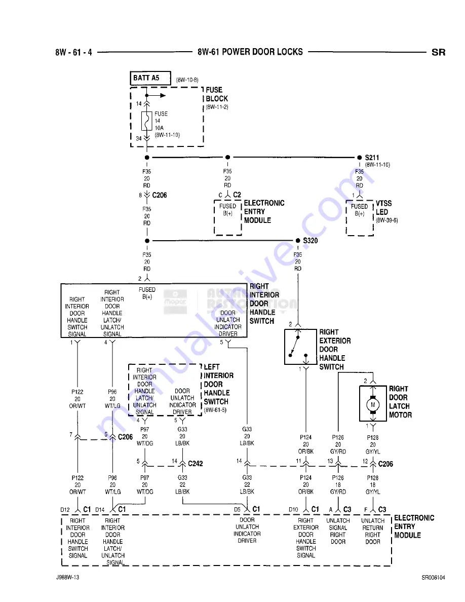 Chrysler 1998 Viper GTS Owner'S Manual Download Page 554