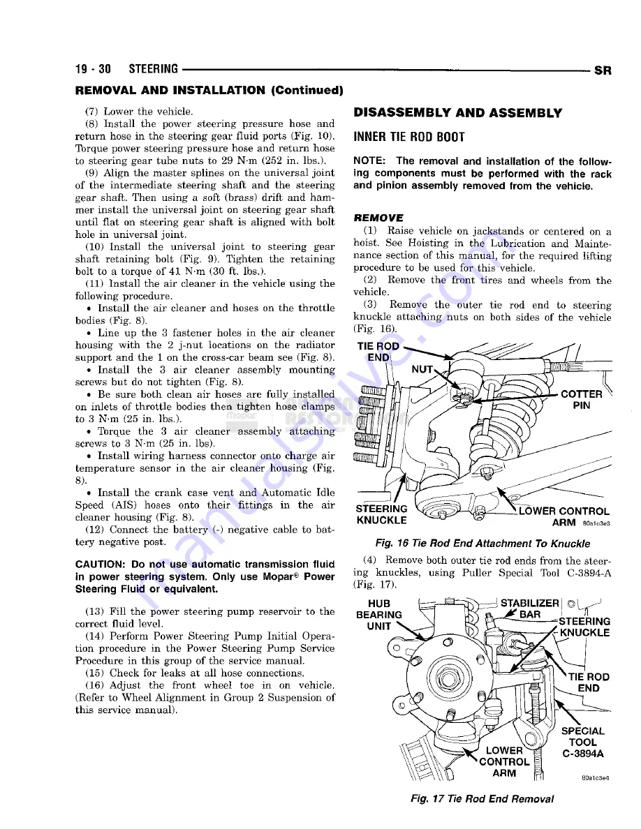 Chrysler 1998 Viper GTS Owner'S Manual Download Page 784