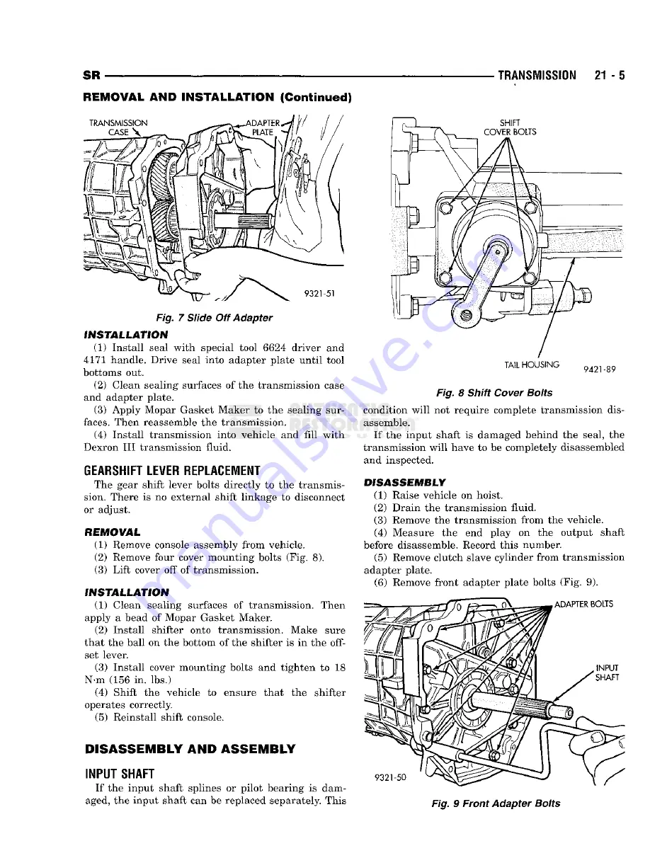 Chrysler 1998 Viper GTS Скачать руководство пользователя страница 807