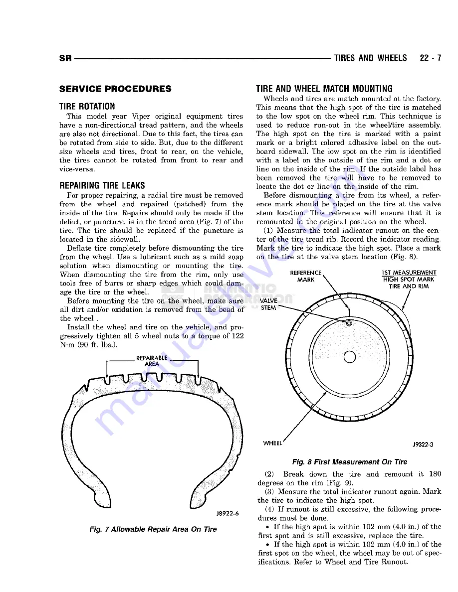 Chrysler 1998 Viper GTS Owner'S Manual Download Page 829