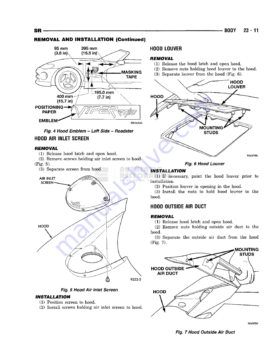 Chrysler 1998 Viper GTS Owner'S Manual Download Page 847