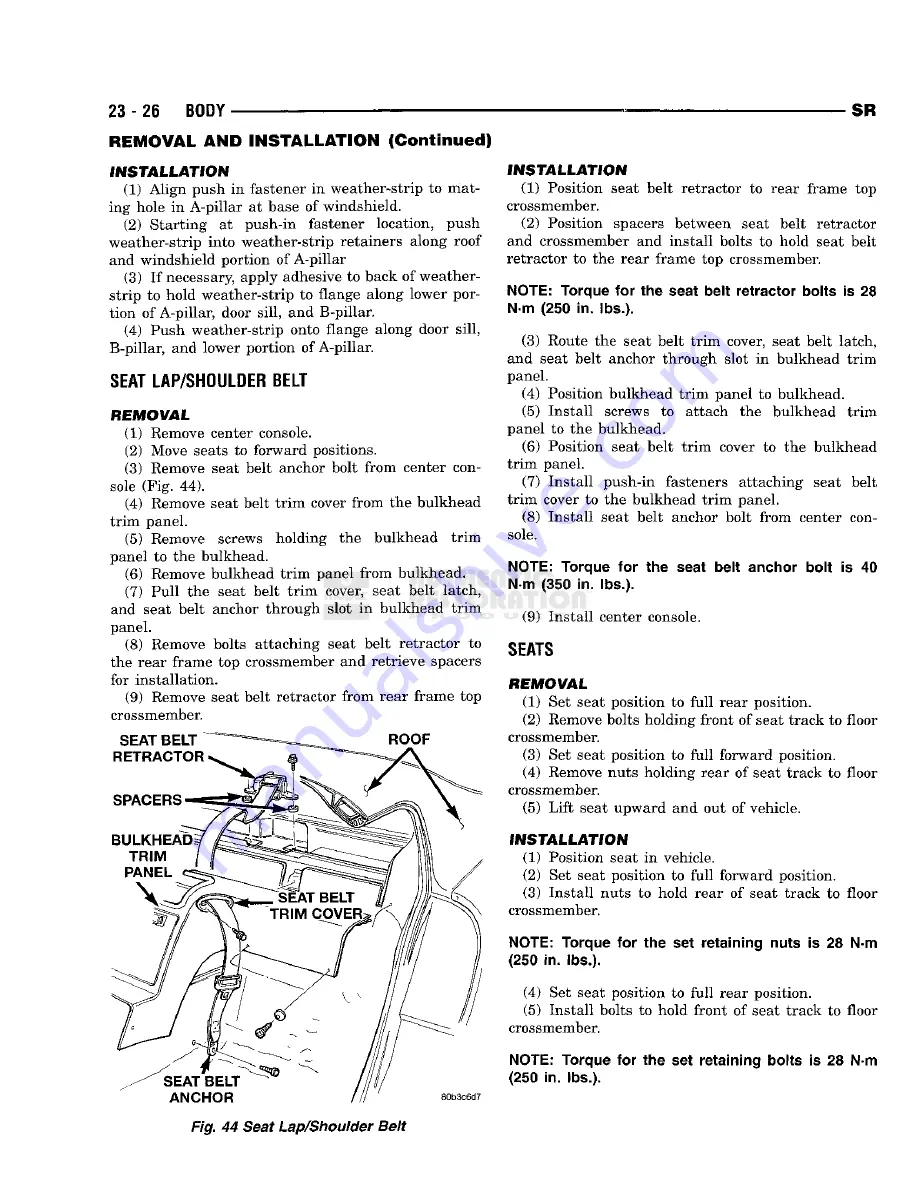 Chrysler 1998 Viper GTS Owner'S Manual Download Page 862