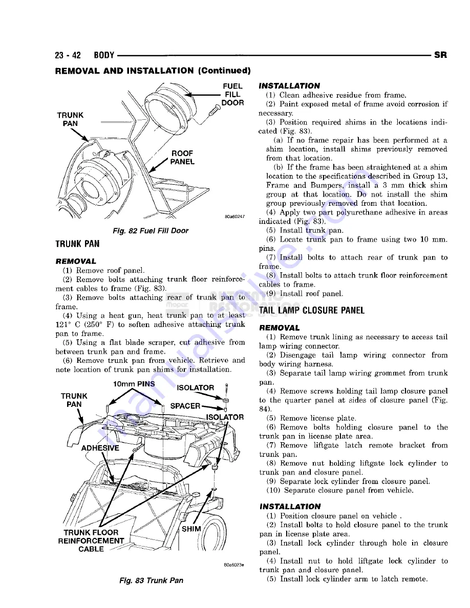 Chrysler 1998 Viper GTS Owner'S Manual Download Page 878