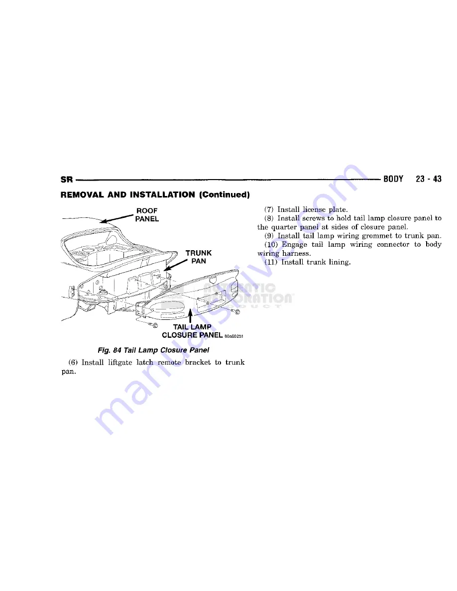 Chrysler 1998 Viper GTS Owner'S Manual Download Page 879