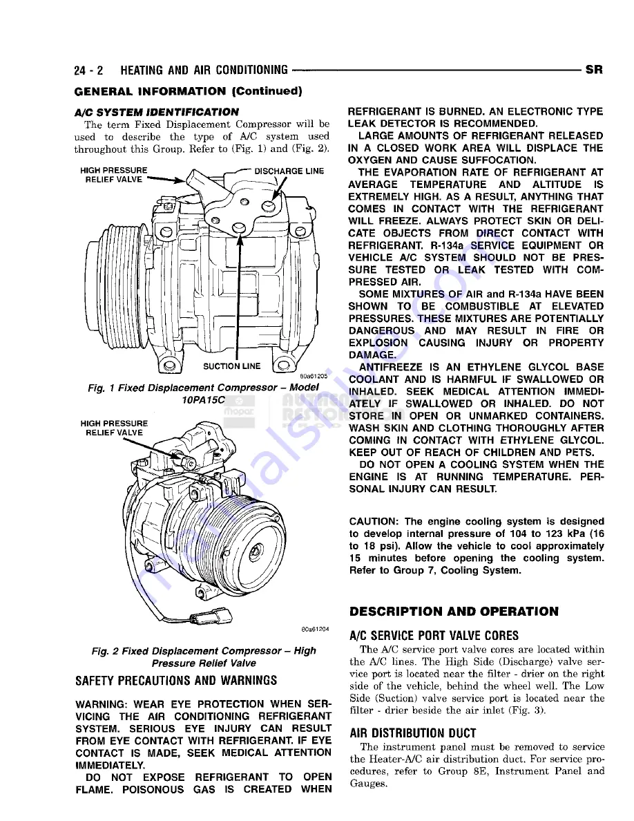 Chrysler 1998 Viper GTS Owner'S Manual Download Page 886